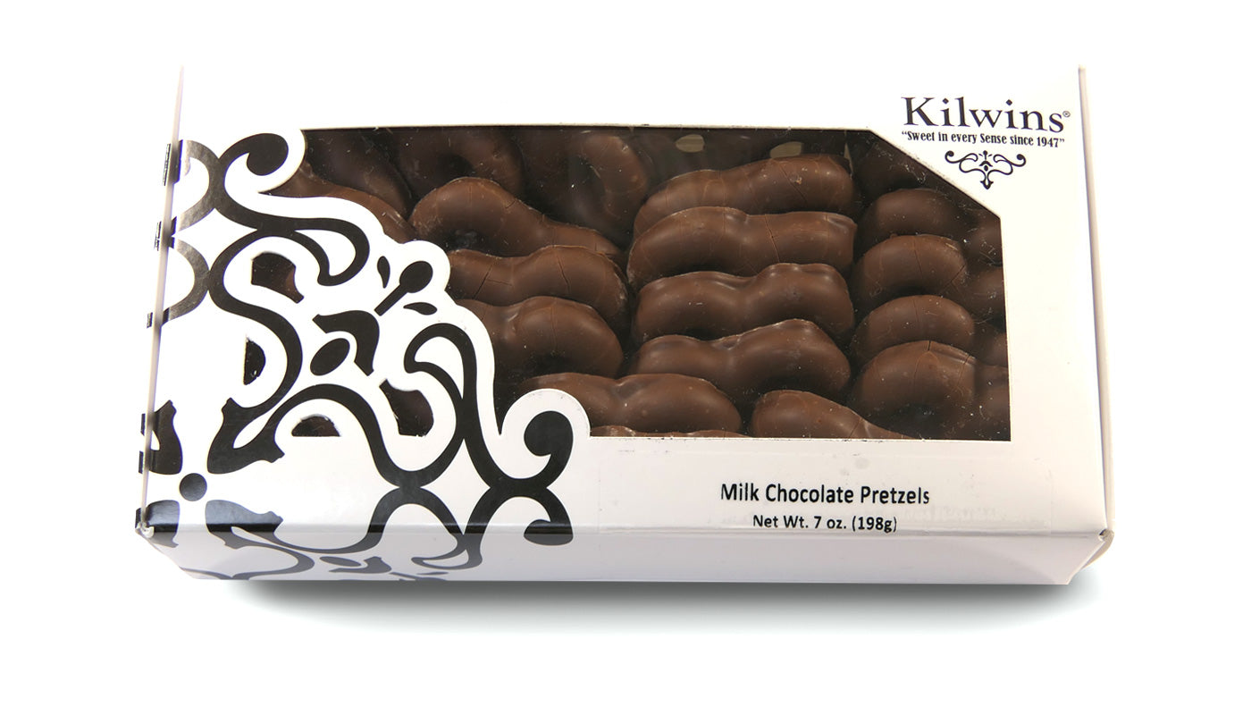 Milk Chocolate Mini Pretzels 7 Oz Window Box