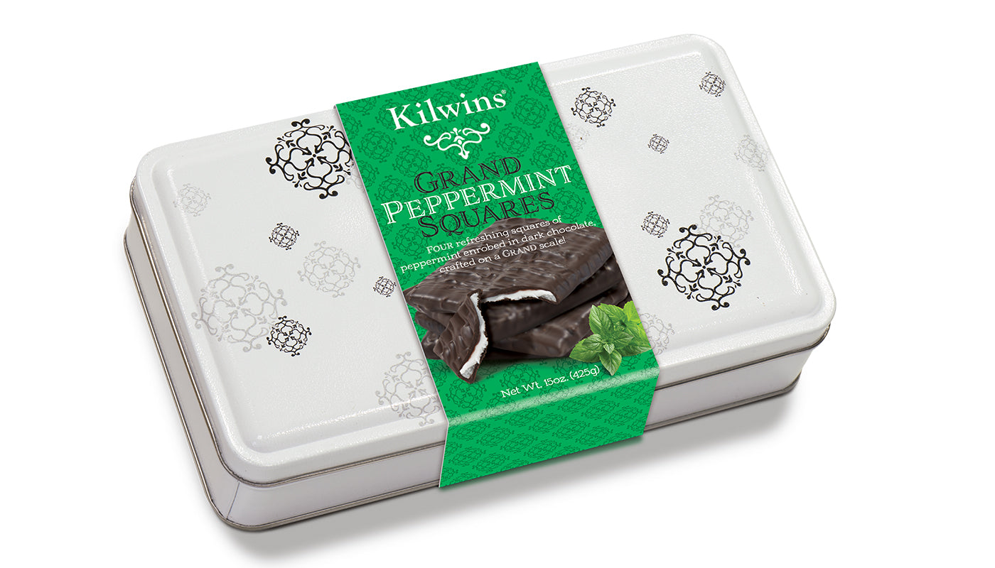 Grand Peppermint Squares Tin